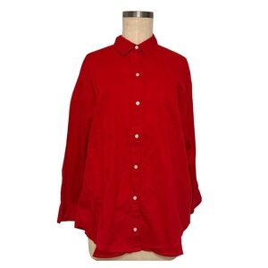 Old Navy Classic Red Women's Button-Up Shirt - size s